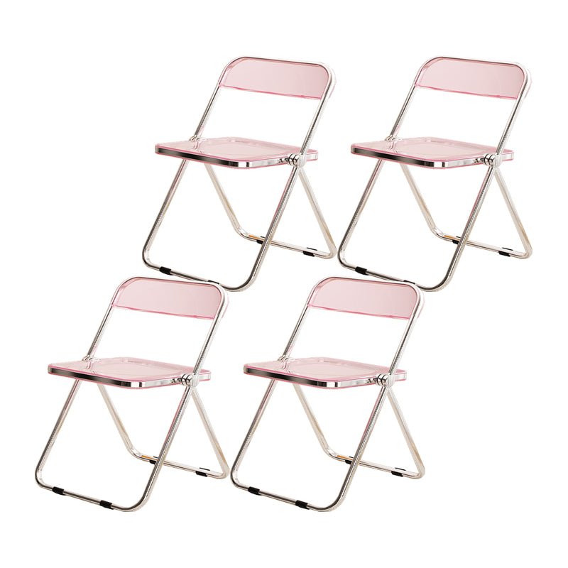 Industrial Style Folding Side Chair for Home Plastic Dining Armless Chair