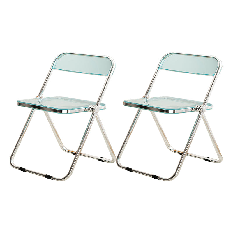 Industrial Style Folding Side Chair for Home Plastic Dining Armless Chair