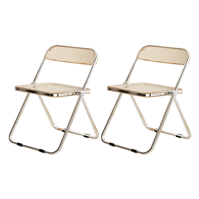 Industrial Style Folding Side Chair for Home Plastic Dining Armless Chair