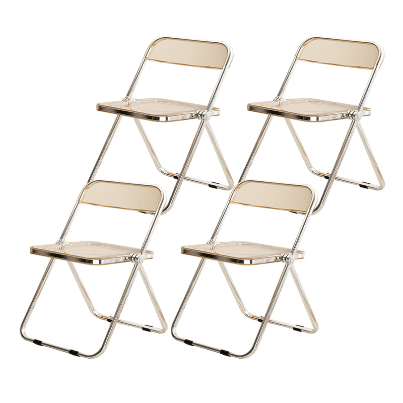 Industrial Style Folding Side Chair for Home Plastic Dining Armless Chair