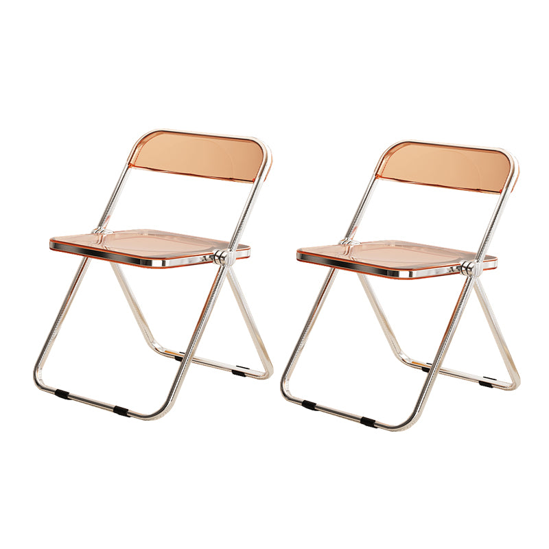 Industrial Style Folding Side Chair for Home Plastic Dining Armless Chair