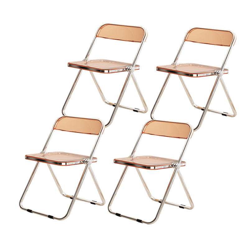 Industrial Style Folding Side Chair for Home Plastic Dining Armless Chair