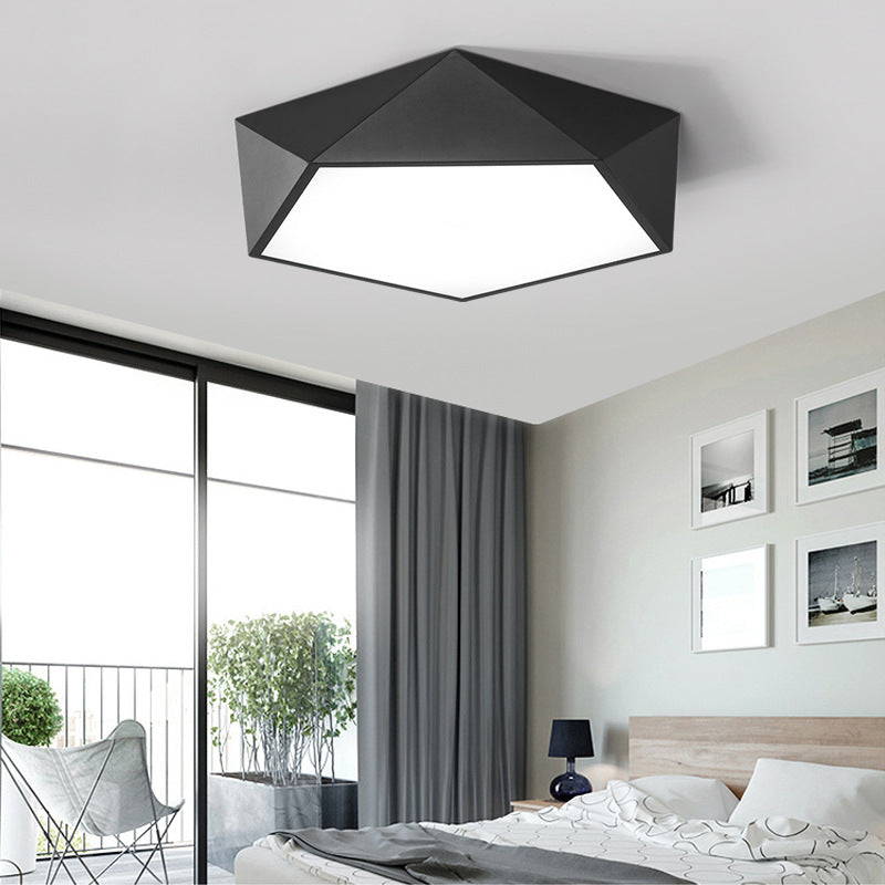 Simplicity Ceiling Fixture Contemporary Metal LED Flush Mount Light