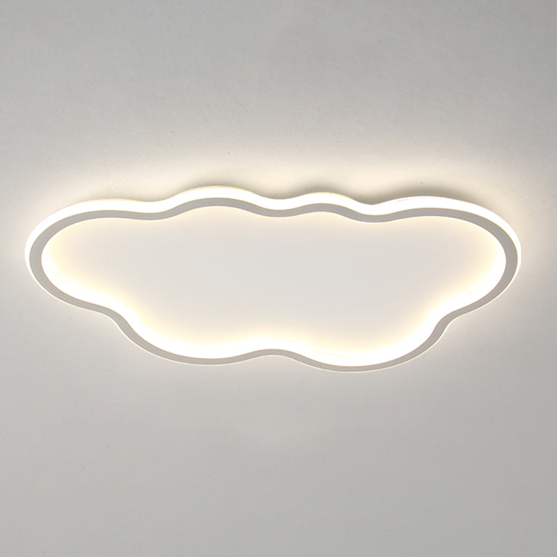 Modern Style Cloud Shape Ceiling Fixture Metal 1 Light Ceiling Mounted Light