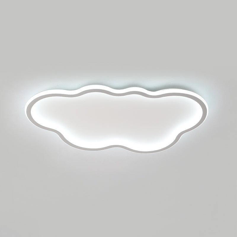 Modern Style Cloud Shape Ceiling Fixture Metal 1 Light Ceiling Mounted Light