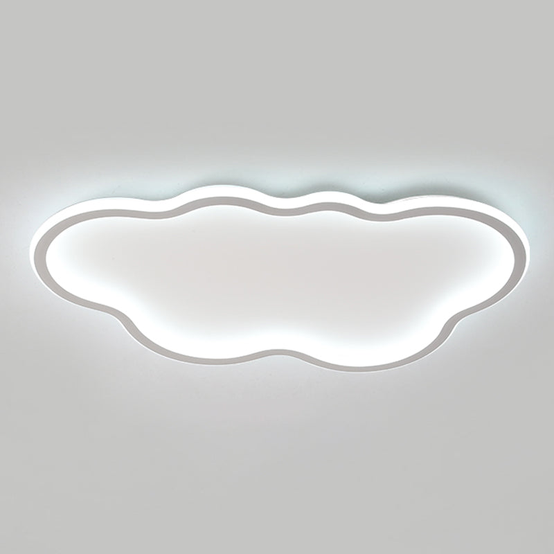 Modern Style Cloud Shape Ceiling Fixture Metal 1 Light Ceiling Mounted Light