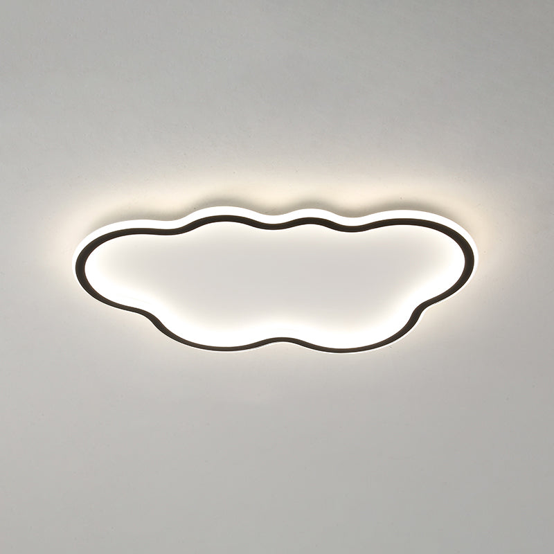 Modern Style Cloud Shape Ceiling Fixture Metal 1 Light Ceiling Mounted Light