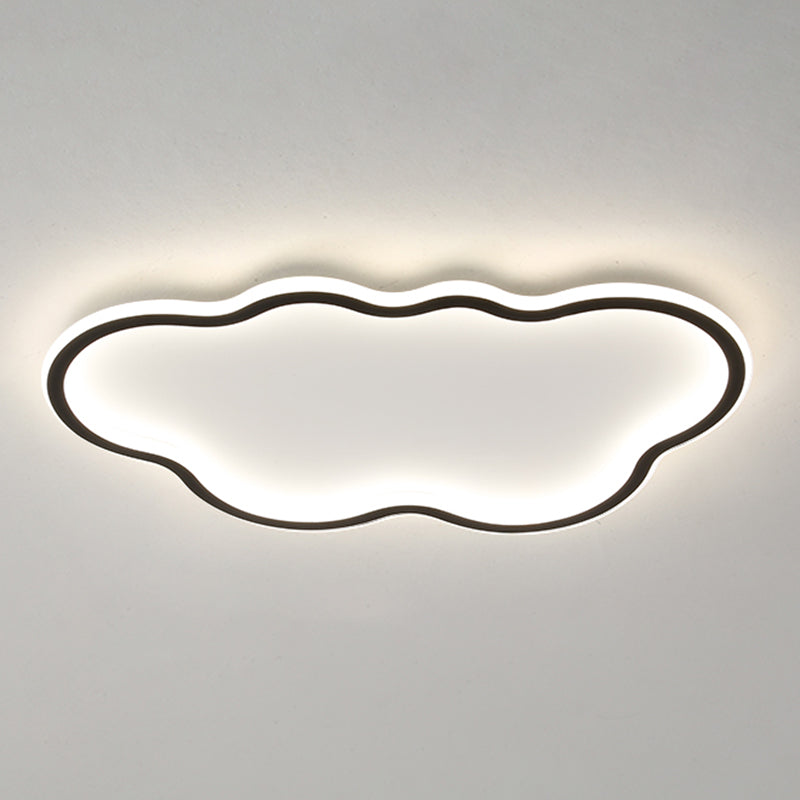 Modern Style Cloud Shape Ceiling Fixture Metal 1 Light Ceiling Mounted Light