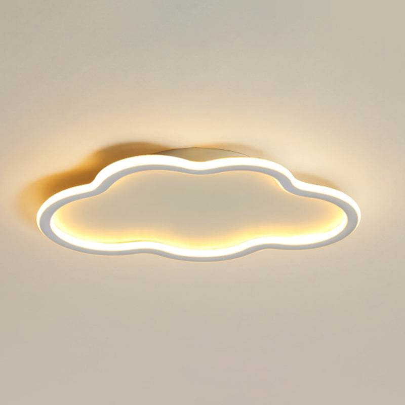 Modern Style Cloud Shape Ceiling Fixture Metal 1 Light Ceiling Mounted Light