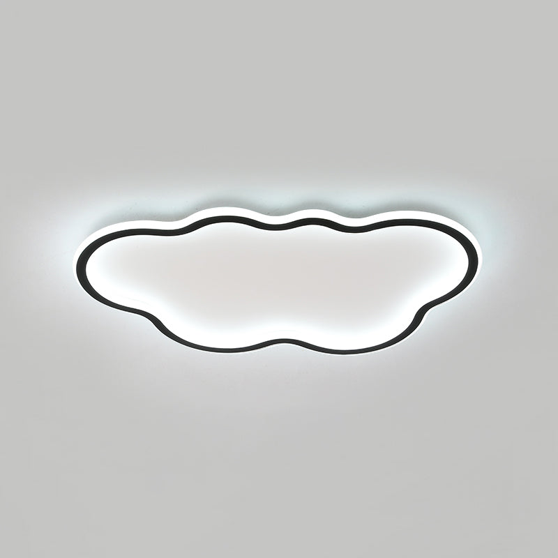 Modern Style Cloud Shape Ceiling Fixture Metal 1 Light Ceiling Mounted Light