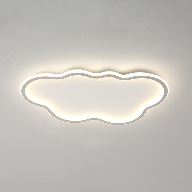 Modern Style Cloud Shape Ceiling Fixture Metal 1 Light Ceiling Mounted Light