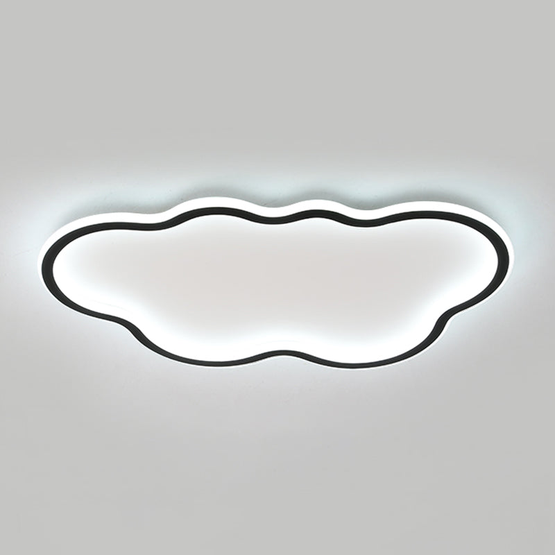 Modern Style Cloud Shape Ceiling Fixture Metal 1 Light Ceiling Mounted Light