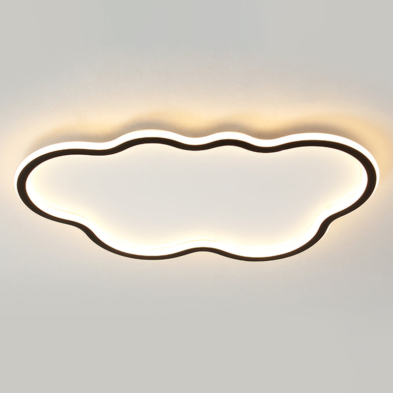 Modern Style Cloud Shape Ceiling Fixture Metal 1 Light Ceiling Mounted Light