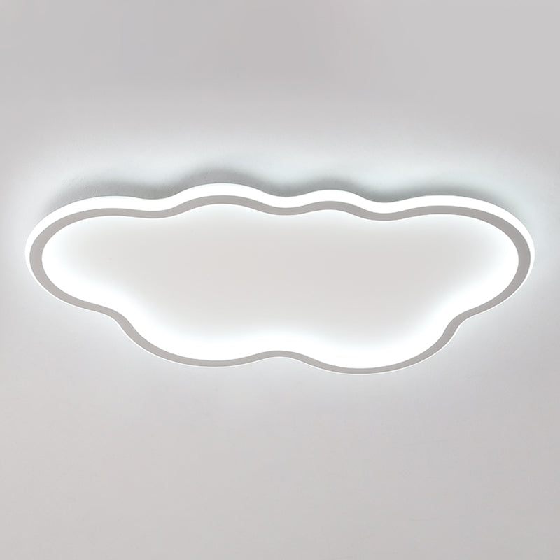 Modern Style Cloud Shape Ceiling Fixture Metal 1 Light Ceiling Mounted Light