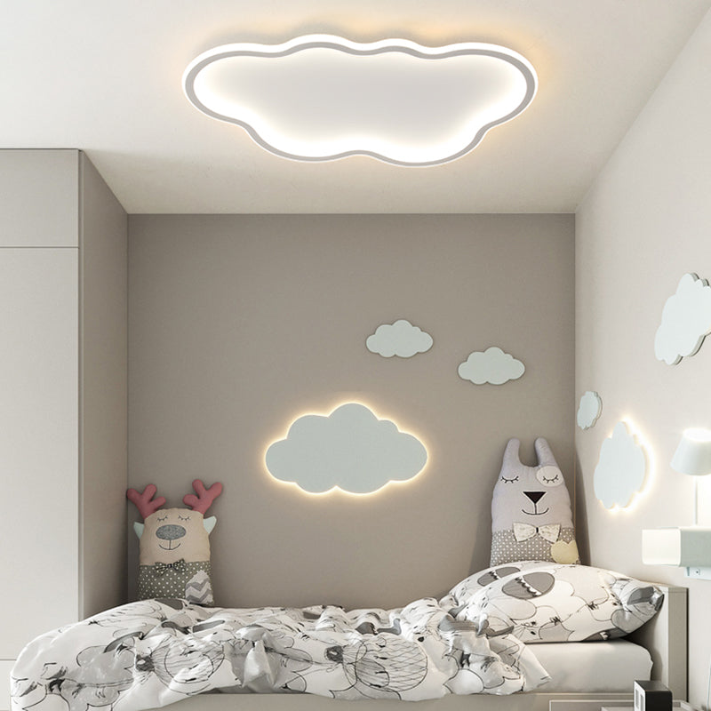 Modern Style Cloud Shape Ceiling Fixture Metal 1 Light Ceiling Mounted Light