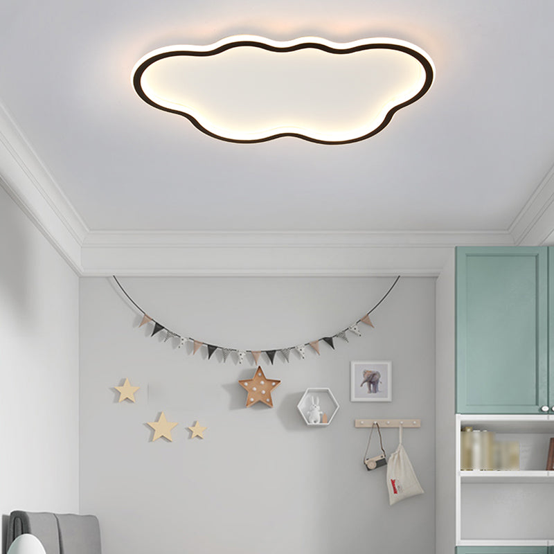 Modern Style Cloud Shape Ceiling Fixture Metal 1 Light Ceiling Mounted Light