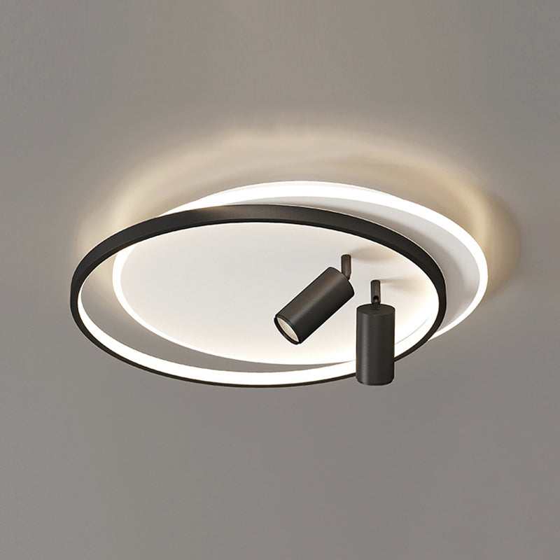 Simplicity Ceiling Fixture Contemporary Metal LED Flush Mount Light with Down Light