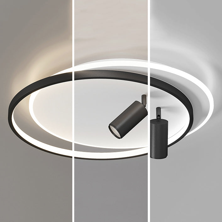 Simplicity Ceiling Fixture Contemporary Metal LED Flush Mount Light with Down Light