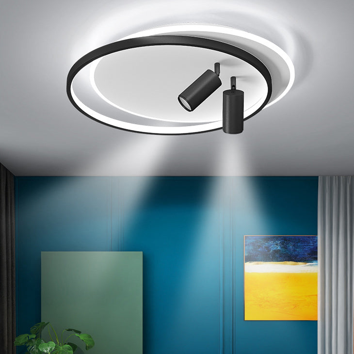 Simplicity Ceiling Fixture Contemporary Metal LED Flush Mount Light with Down Light