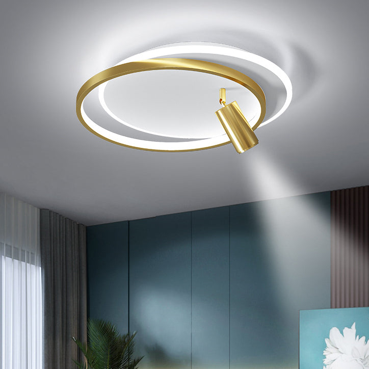 Simplicity Ceiling Fixture Contemporary Metal LED Flush Mount Light with Down Light