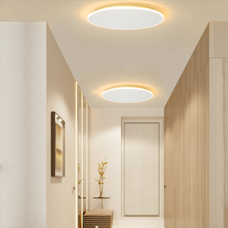 Modern Style Round Ceiling Fixtures Metal Ceiling Mounted Lights in White