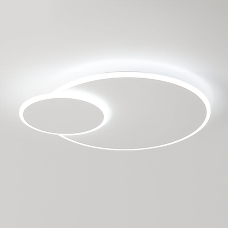 Modern Style Round Ceiling Fixtures Metal Ceiling Mounted Lights in White