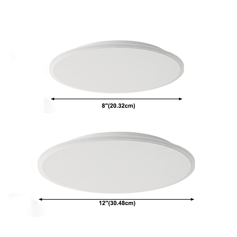 Modern Style Round Ceiling Fixtures Metal Ceiling Mounted Lights in White