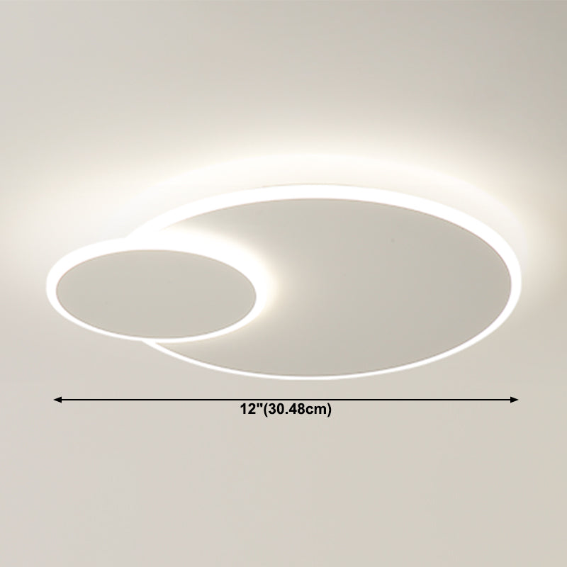 Modern Style Round Ceiling Fixtures Metal Ceiling Mounted Lights in White