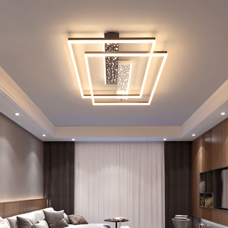 Minimalism Linear Ceiling Lamp Fixture Contemporary Metal LED Ceiling Mount Light