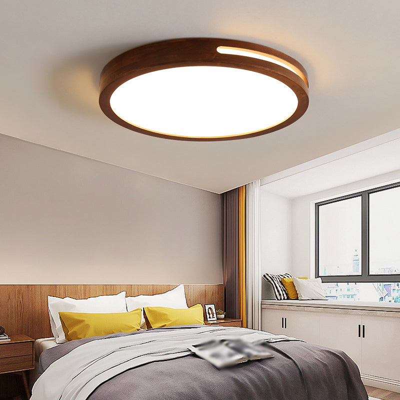 1 Light Ceiling Lamp Modern Style Wood Ceiling Lighting for Living Room