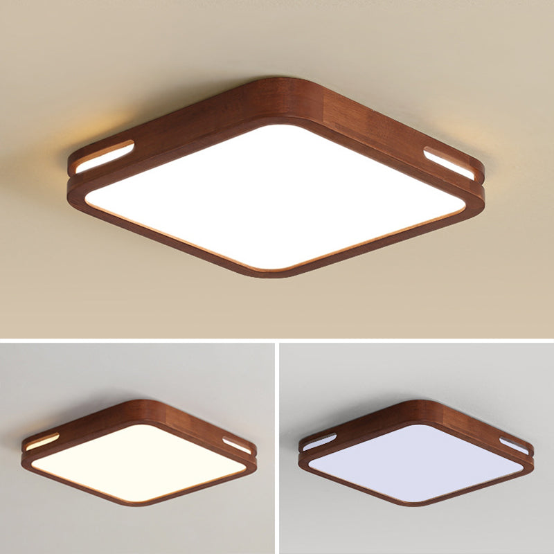 1 Light Ceiling Lamp Modern Style Wood Ceiling Lighting for Living Room