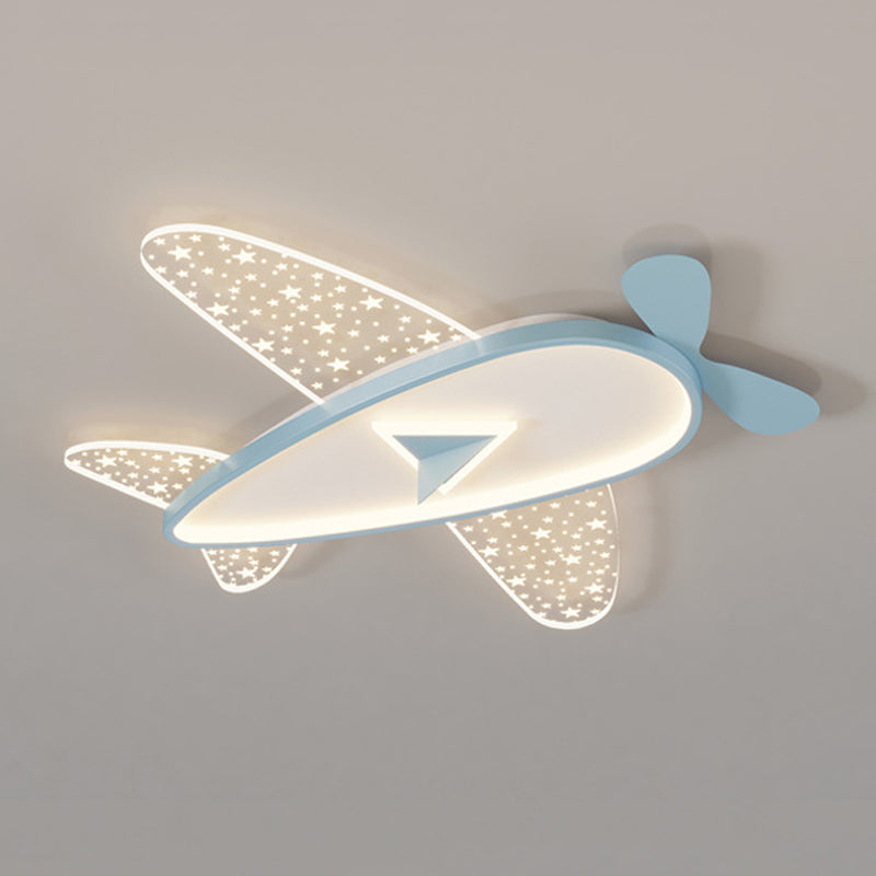 Plane Shape Metal Flush Ceiling Light Kid Style 6 Lights Flush Ceiling Light Fixtures