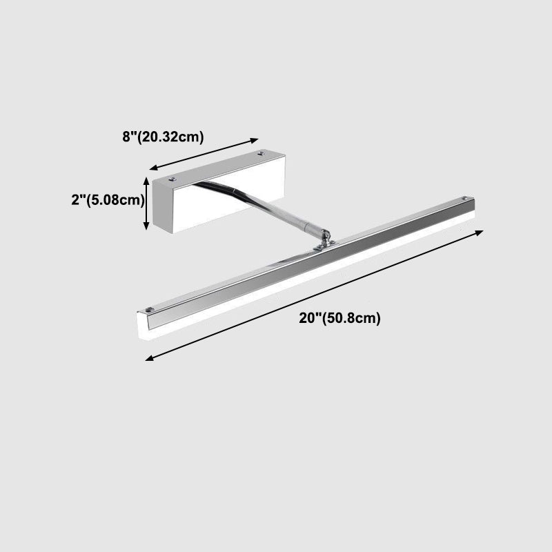 1 lichte lineaire ijdelheid wandlampen moderne stijl metalen muurwand sconce