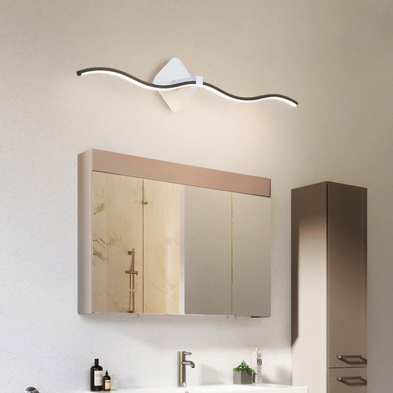 Moderne stijl metalen ijdelheid licht lineaire vorm led spiegel licht voor badkamer