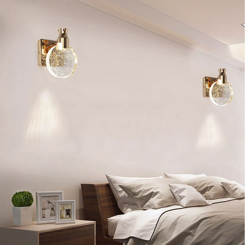 1 luces de pared de tocador redondo ligero de estilo moderno estilo de pared de tocador