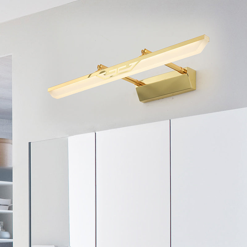 Modern eenvoudige roestvrijstalen ijdelheid licht geometrie schaalbare led ijdelheid lamp voor slaapkamer