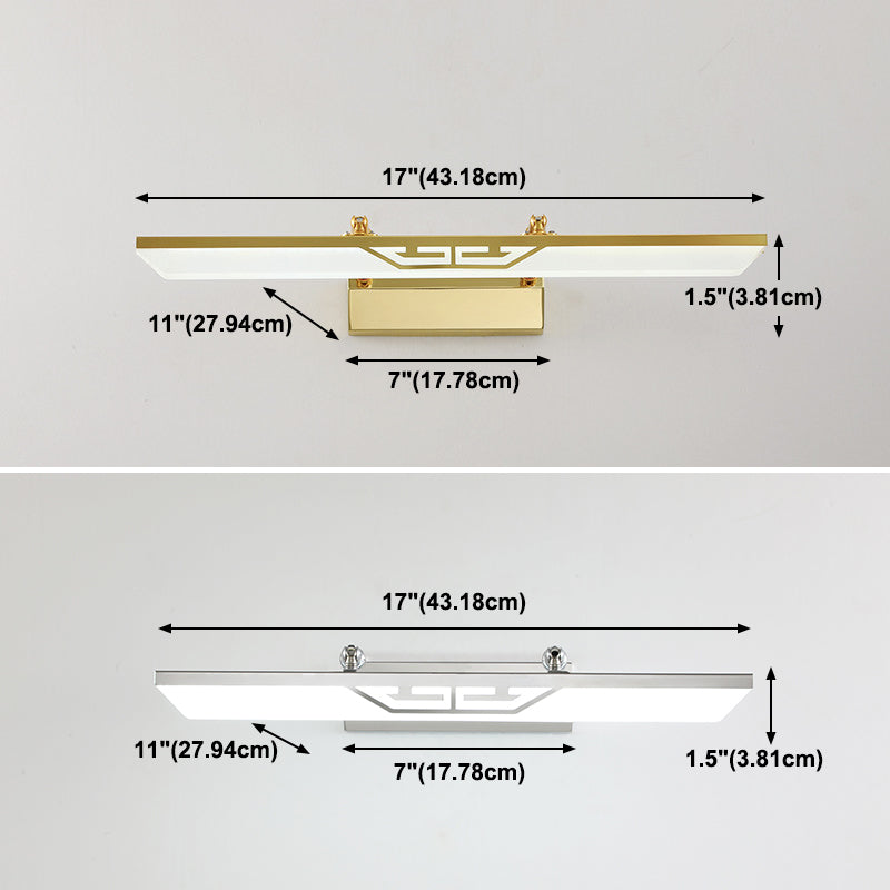 Modern eenvoudige roestvrijstalen ijdelheid licht geometrie schaalbare led ijdelheid lamp voor slaapkamer