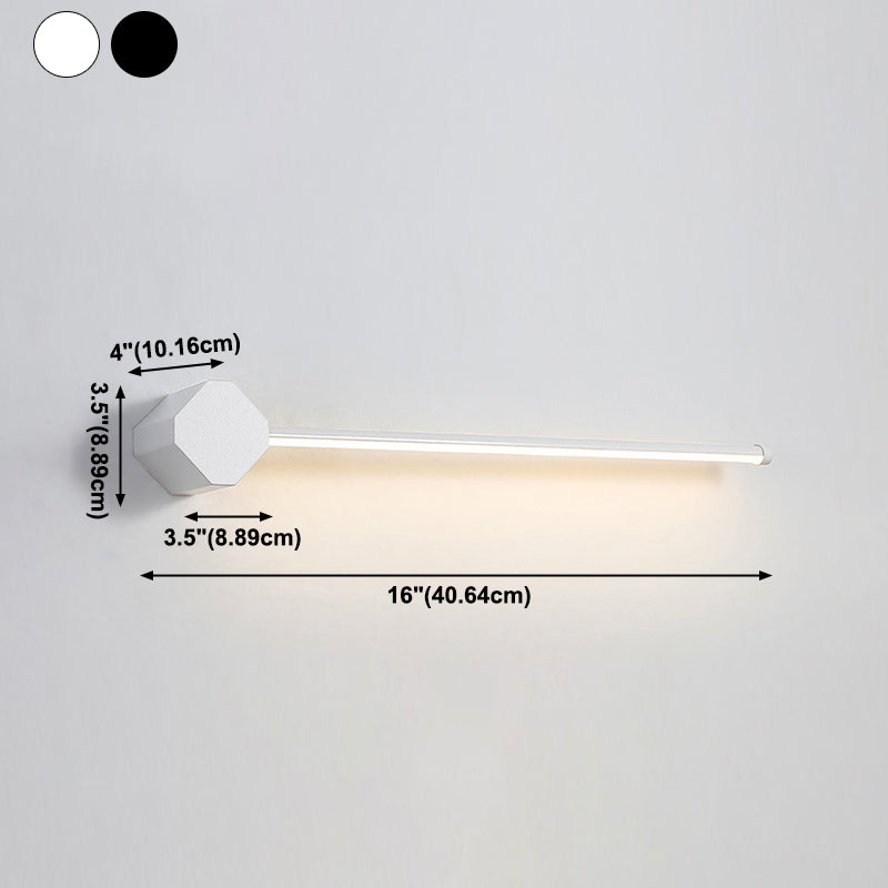 1-Light Linear Murce Sconce Modern Style Metal Applexe Lampe for Shower Room