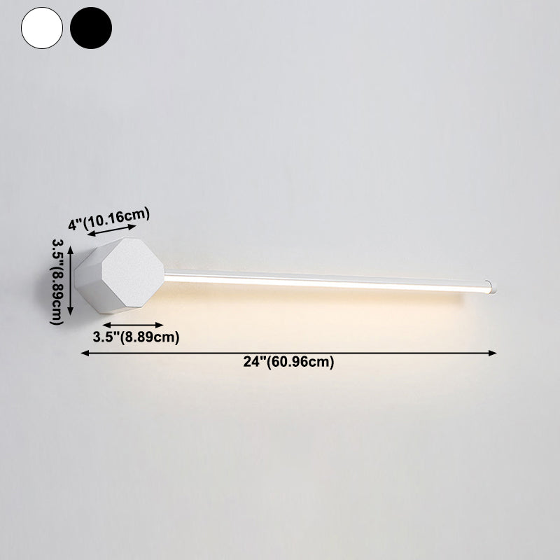 1-Light Linear Murce Sconce Modern Style Metal Applexe Lampe for Shower Room