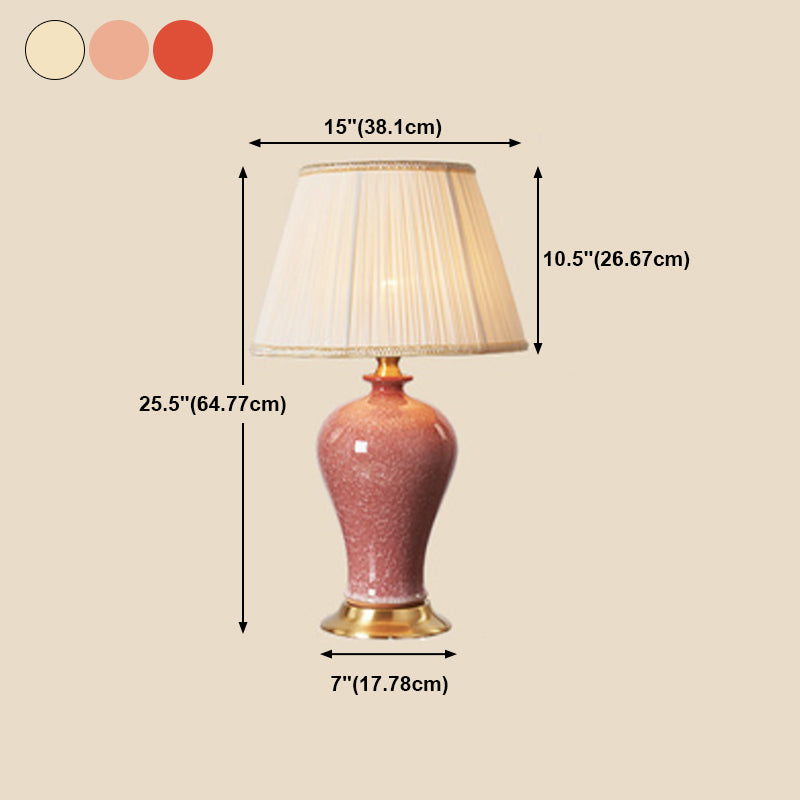 Modern Style Desk Lighting Fixture Colorful Silk Shade Desk Lamp for Bedroom