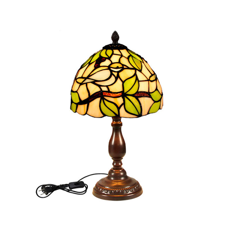 1 leichte geometrische Nachttischlampen Tiffany Style Glass Tischlampe