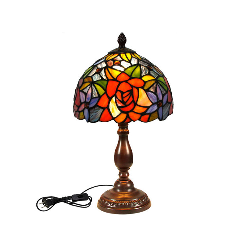 1 leichte geometrische Nachttischlampen Tiffany Style Glass Tischlampe