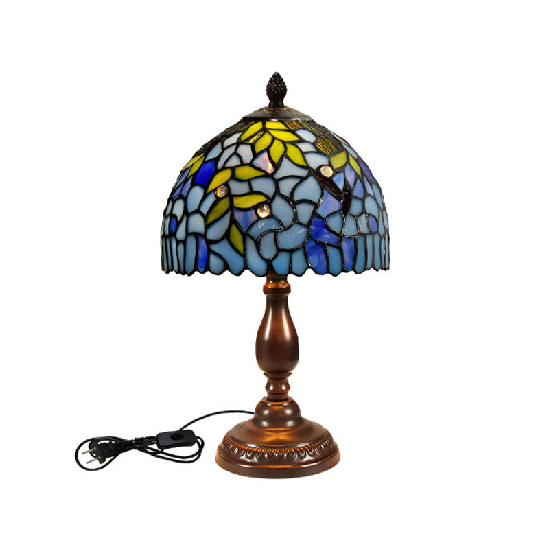 1 leichte geometrische Nachttischlampen Tiffany Style Glass Tischlampe