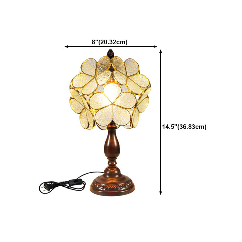 1 Light Geometric Night Table Lamps Tiffany Style Glass Table Lamp