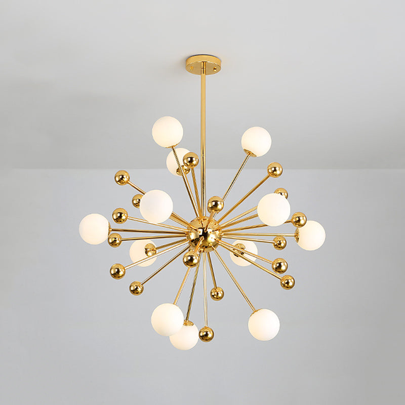 Living Room Hanging Chandelier Metal Contemporary Pendant Light in Gold