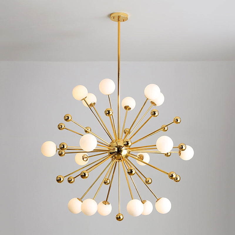 Living Room Hanging Chandelier Metal Contemporary Pendant Light in Gold