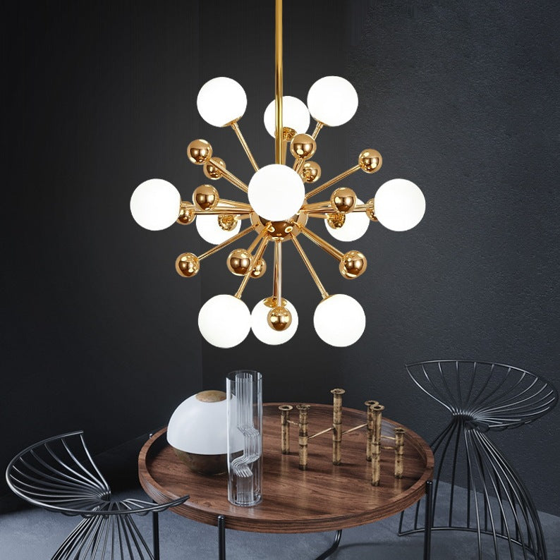 Living Room Hanging Chandelier Metal Contemporary Pendant Light in Gold