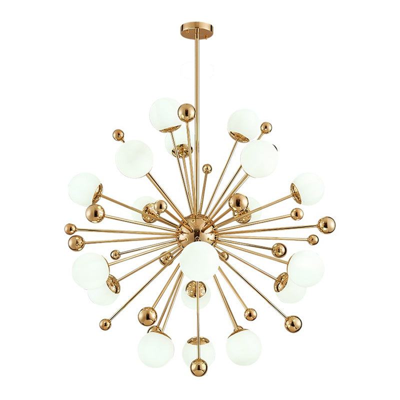 Living Room Hanging Chandelier Metal Contemporary Pendant Light in Gold