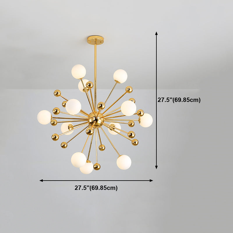 Living Room Hanging Chandelier Metal Contemporary Pendant Light in Gold