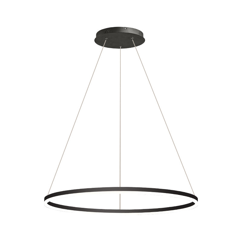 Contemporary Circle Shape Pendant Chandelier Metal 1-Light Pendant Lighting